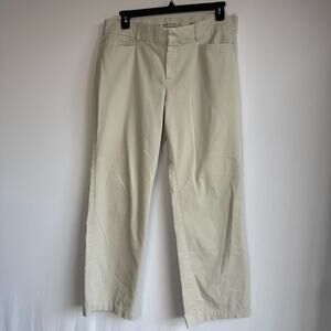 Dockers Womens Pants Khaki Mid-Rise Flat Front Pockets Flare Leg 16 Med Casual